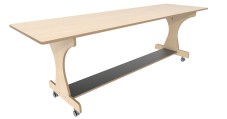 Hoogzit tafel L220 x B64 cm Berken Tangara Groothandel voor de Kinderopvang Kinderdagverblijfinrichting